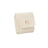 MTKSFDC Bolsa Para Guardar Joyas 2 bolsas de terciopelo for exhibir joyas, contenedor plegable for collares, anillos, almacenamiento, organizador de pendientes.(Beige)