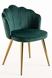 Regalos Miguel - Sillas Comedor - Silla Blume Gold Terciopelo - Verde