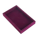 RJJX Bandejas de joyería apilables Inserciones de Terciopelo Coger Toda la Caja de la Bandeja de la exhibición de la joyería (Color : Purple)