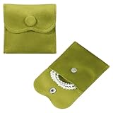 sourcing map 2 bolsas de terciopelo para joyas con botón a presión de 2.8 x 2.8 pulgadas, pequeñas bolsas de almacenamiento para regalo, organizador de joyas suave, embalaje portátil, apto para