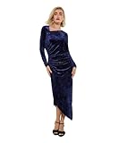Joe Browns Vestido de Terciopelo aplastado con Dobladillo asimétrico para Mujer, Regular, Morado, Talla 42