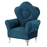 AKOOSY Joyero con Forma de Sofá de 30x20x9,5 Cm, Organizador de Joyas de Viaje en Terciopelo Holandés, Caja Pequeña para Almacenamiento de Collares, Anillos y Pendientes, Estuche