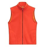 Chaleco de terciopelo para mujer otoño e invierno chaleco cálido, naranja, 3XL