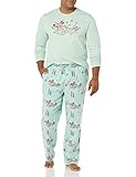 Amazon Essentials Disney | Marvel | Star Wars Conjunto de Pijama en Franela Hombre, Mickey Winter - Mens, M