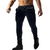 Pantalones de terciopelo para hombre, atléticos, para correr, estilo casual, hip hop, Negro, L