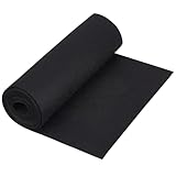 BENECREAT Rollo de fieltro negro de 10 pies, hojas de tela no tejida suave de 11.8 pulgadas de ancho para manualidades, costura de retazos, disfraces, 1 mm de grosor