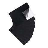 GATHINESS Tela Autoadhesiva de Terciopelo Negro Antideslizante y Protectora para Manualidades y Mostradores Paquete de 10 Piezas