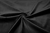 Decor - Tela de terciopelo suave y resistente, material de terciopelo elástico, para decoración del hogar, tapizado, vestido, 165 cm de ancho (negro, 1 metro)
