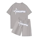 XYYYHTL Nofs Chándal Para Niños Hombre Mujer Y2K Camiseta Y Pantalones Cortos Algodón Para Conjunto de Chandal Gimnasio Unisex Hip Hop Nofs Tracksuit