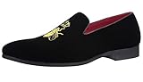 SAINTS BASE Mocasín para Hombre Zapatos de conducción Zapatos Bajos Terciopelo Cómodo Zapatillas de conducción Planas Zapatos de mocasín sin Cordones Black 45 EU