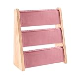Zambuph Exhibidor de collares, cadena, joyería, elegante, hermoso, artesanía, accesorios de moda, almacenamiento, collar, almacenamiento, Para madera, rosa claro, 31x13x34cm