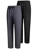 BULLIANT Joggings Hombre 2 Piezas,Pantalones Deportivos Largos Freizeithose Trainingshose(Negro/Gris Oscuro,XL)