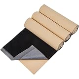 CABODYALS 3 Unidad de 60.63 Pulgadas Tela Autoadhesiva de Terciopelo Negro Parche de Reparación Suave con Respaldo Flocado Forro de Tela Papel Tapiz Adhesivo Material de Fieltro para Cajas de Exh