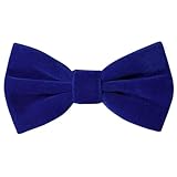 PACGOTH Pajaritas para hombres, corbatines preatados para hombre, corbatines de terciopelo para hombre, pajarita ajustable para fiesta de boda con caja de regalo, Azul Real, Regular
