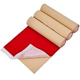 CABODYALS 3 Pieza de Tela de Terciopelo Rojo Autoadhesiva de 60.63 Pulgadas con Respaldo de Fieltro Suave Forro de Tela Parche Adhesivo para Reparación de Papel Tapiz Material para Cajas de Exhibic