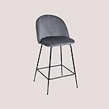 SKLUM Taburete Alto en Terciopelo Kana Design