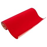 COHEALI Lámina de Tela Autoadhesiva de Fieltro Flocado Rojo de 50x155 Cm para Manualidades y Forro Protector en Cajones Textura Agradable y Fácil de Despegar y Pegar