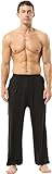 Hoerev Super Soft Modal Spandex Harem Pantalones De Pilates De Yoga，Negro，L