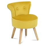 IDMarket - Sillón de sapo de terciopelo amarillo