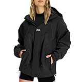 Chaqueta impermeable para mujer, de secado rápido, resistente al viento, casual, con cremallera, cortavientos con capucha, transpirable, con cremallera, chaqueta softshell con bolsillos, ropa de