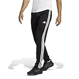 adidas Hombre Train Essentials 3-Stripes Training Pants, Black/White, M