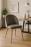 Regalos Miguel - Sillas Comedor - Silla Vint Terciopelo - Gris Claro