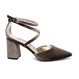 AZAREY - Salón Terciopelo Tiras Cruzadas - 459F623 para: Mujer Color: Taupe Talla: 36