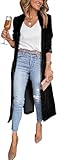 Suncadmious Chaqueta de Terciopelo para Mujer (Negro,M)