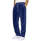 Vhersily Pantalones chándal para hombre de invierno, largos, deportivos, de terciopelo acanalado, suelto, senderismo, pantalones para correr, gimnasio, correr, deportes, pantalones de felpa con