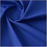 1 yarda de tela de algodón blanco, popelina de algodón, se vende por metros en un color sólido, 55 pulgadas de ancho, tela de muselina suave, material de costura, tela de ropa (azul marino, 1,4 x 7 m)