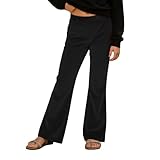 Celanisai Pantalones de terciopelo para mujer de los años 70, acampanados, pantalones de chándal con control de abdomen, pantalones de campana, pantalones largos de pierna ancha, pantalones largos