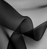 Tela de organza de seda de 50 yardas, color negro, disponible en 44 pulgadas y 54 pulgadas, 30 gramos, 8 momme y 44 pulgadas de ancho