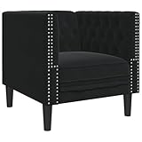 vidaXL Sillón Chesterfield de Terciopelo Negro, sillón Chesterfield, sillón, sofá Individual, sillones Chesterfield, sillones, sofás
