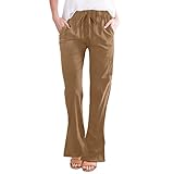 Pantalones de chándal de algodón para mujer, estilo casual, estilo cargo, para senderismo, viajes, citas, clásicos, de cuero, para verano, negocios, para mujer, caqui, XXL