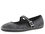 victoria Bailarinas Oda Terciopelo & Ribete Al Tono & Hebilla 104913 para Mujer Gris 39