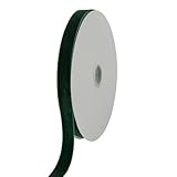 WEIXINDIY Bobina de cinta de terciopelo verde oscuro de 20 yardas, 5/8 pulgadas