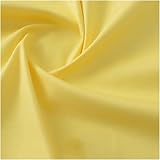 Tela de popelina de algodón por metro, 140 cm, material suave, ligero y transpirable para forros, cortinas, ropa de cama, faldas y proyectos de costura (amarillo acacia, 1,4 x 1 m)