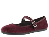 victoria Bailarinas Oda Terciopelo & Ribete Al Tono & Hebilla 104913 para Mujer Burdeos 38
