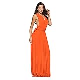 Genérico Vestidos para mujerVestido Sexy de Compras con Hombros Descubiertos (Orange, M)