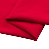 Blausky Tela de algodón de 140 cm x 2 m, venta por metros, tela de forro decorativa, tela de costura, tela de algodón monocolor, para coser ropa, muebles, patchwork, rojo