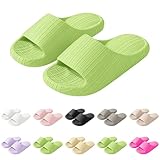 Chanclas de baño para mujer, suela antideslizante, pantuflas de verano anchas, pantuflas ortopédicas, impermeables, transpirables, planas, zapatillas ligeras, verde, 40 EU