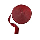 Lawnoval Rollo de cinta de tela para decoración de Navidad, 10 m, terciopelo de un solo lado, 1,5 cm o 2,5 cm de ancho, para envolver, manualidades, decoración de árbol y corona