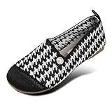 Zapatillas de correr para mujer, bonitas bailarinas, zapatos medievales, planos, de verano, para niñas, cómodos, de terciopelo, anchos, elegantes, para gimnasia, Negro , 40 EU