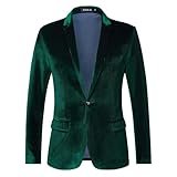 YOSUWOAI Chaqueta de terciopelo para hombre, para boda, con un botón, esmoquin, Navidad, deportiva, tiempo libre, blazer de corte regular, abrigo de traje, chaqueta de fiesta, chaqueta para carnaval