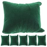 ABOOFAN Almohadas Pequeñas para Pulseras y Relojes 10 Unidades de Cojines de Terciopelo Afelpado Verde Oscuro Relleno Sedoso Transpirable para Exhibición y Organización de Joyas