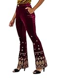 Joe Browns Embroidered Velvet Flared Trousers Pantalones de Traje, Morado (, 36 para Mujer