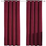 Ystyle Cortina Terciopelo 2 Piezas, 140×240cm, Cortinas Opacas 100%, Cortinas Termicas Aislantes Frio Y Calor, Cortinas Dormitorio Salon Habitacion Modernas, Cortina Antiruido, Burdeos