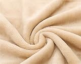 Tela de Terciopelo de Felpa de Poliéster al Metro, Imitación de Conejo Engrosada, Verde, Para Pijamas, Albornoces y Zapatillas(Beige,1.8 m x 3 m)