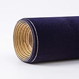 VERIDIANFLOW Rollo de flocado de terciopelo autoadhesivo for cajón de joyas, manualidades, proyectos de bricolaje.(Dark Blue)