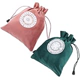 SHINEOFI 2 piezas Bolsa de Almacenamiento para Tarot con Cordón de Terciopelo Marrón y Verde Oscuro Organizador Portátil para Cartas para Cartas de Adivinación y Accesorios Pequeños